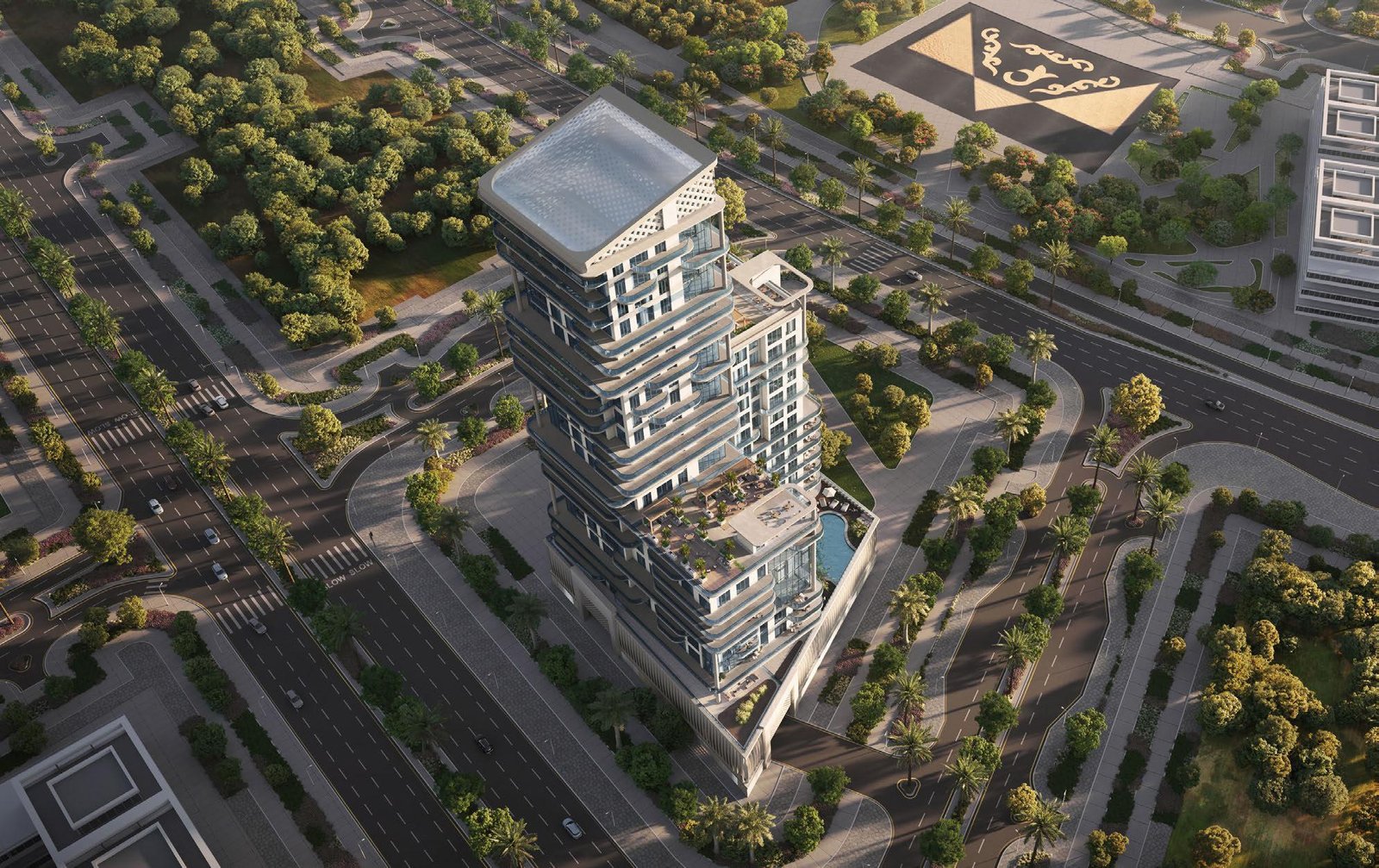 Luxury residential towers in Al Reem Island Abu Dhabi - Radiant Garden Towers exterior view