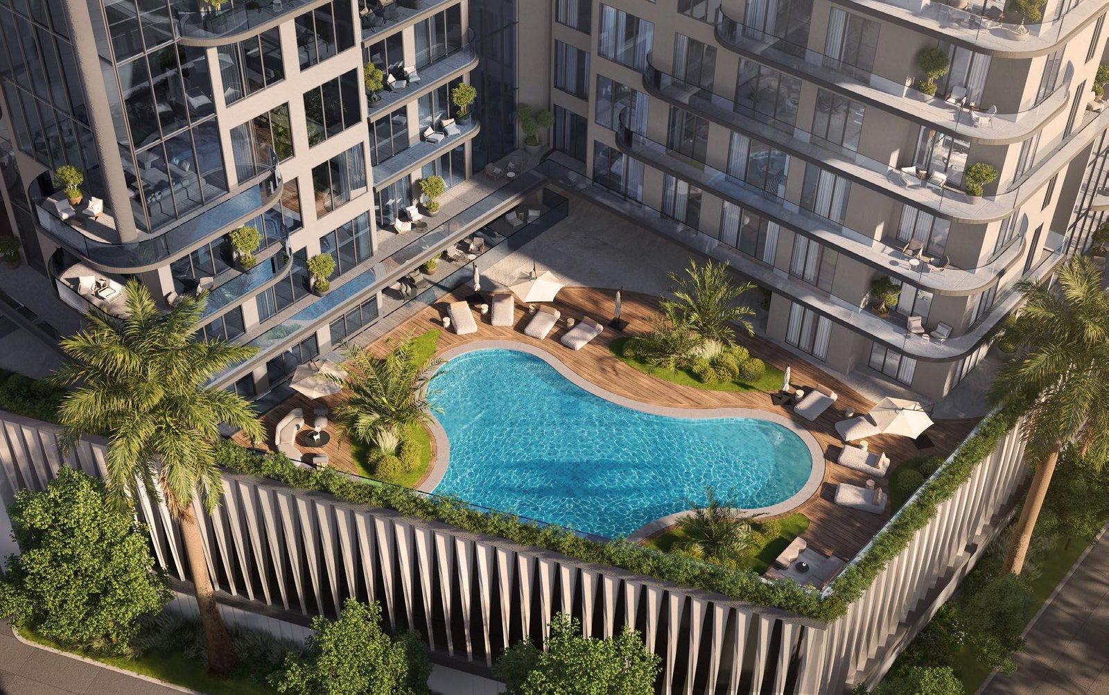 Modern apartment interiors with stunning sea views - Radiant Garden Towers